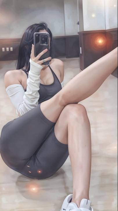 紧身显身材时尚女生街拍首选搭配球盟会入口休闲健身运动装流行(图3)